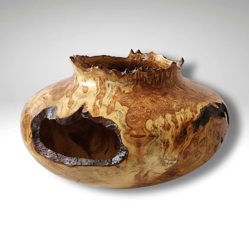 Click to view detail for JW-237 Aspen Burl Hollow Woodturning 9x13 $1200